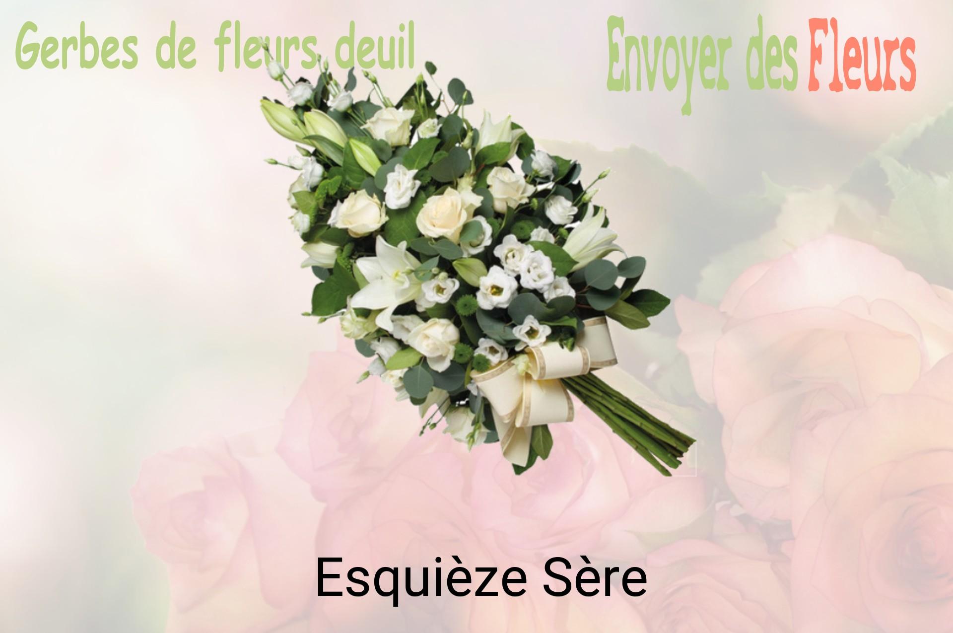 Gerbe de fleurs de deuil livrée à Esquièze-Sère